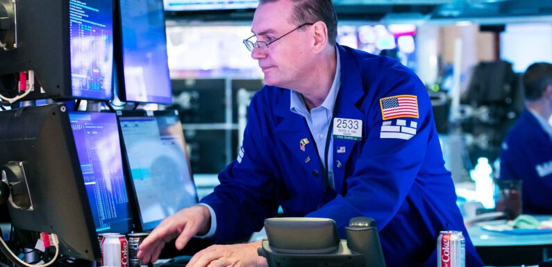 Dow futures  jump more than 100 points secondary selling closes wild week in the green